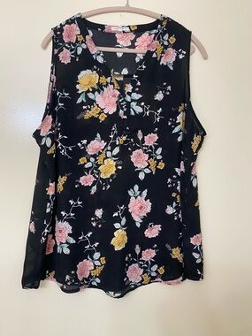 Floral Sleeveless Blouse